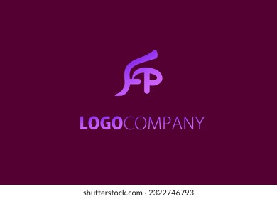 Elegant logo design for company. letter FP initial, good for app and business card
