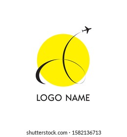 Elegant Logo Design Concept with Air Plane Icon