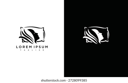 Concepto de diseño de logotipo elegante con letra estilizada o símbolo sobre fondos contrastantes