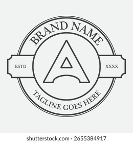 Conceito de design de logotipo elegante na forma da letra A