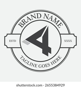 Conceito de design de logotipo elegante na forma da letra A