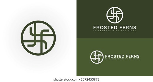 The elegant logo design features the initials FF intertwined to form a unique and visually striking symbol that evokes the interconnectedness of nature perfect for the nature and environment logo