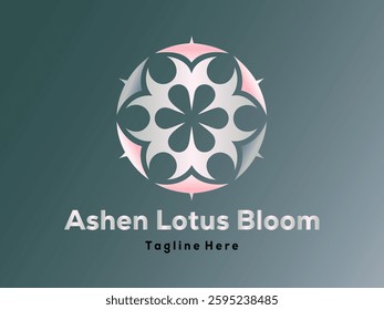 Elegant logo design featuring a lotus flower.  Perfect for spa, beauty, or wellness brands.