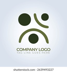 Elegant logo design, Geometric shape company logo template design