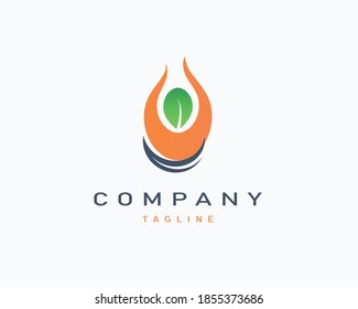 elegant logo design of human shape, logo suitable for society, health or nature energy.. etc 