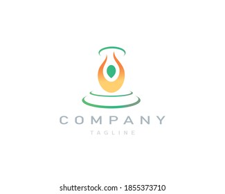 elegant logo design of human shape, logo suitable for society, health or nature energy.. etc 