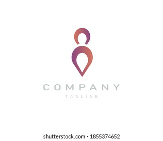 elegant logo design of human shape, logo suitable for society, health or nature energy.. etc 