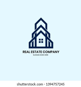 Elegant logo design template for real estate, apartment, construction, rental and business .Clean, modern and elegant style design.