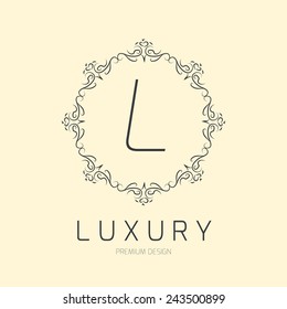 Elegant logo design, vector illustration 