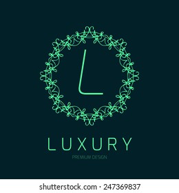 Elegant logo design, vector illustration