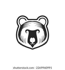 An elegant logo featuring a black and white bear vector.