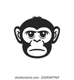 An elegant logo featuring a blackandwhite monkey for your brand.