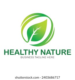 "Elegante logo con un círculo dentro de una hoja, que simboliza la sinergia de la salud y la naturaleza en un diseño armonioso".