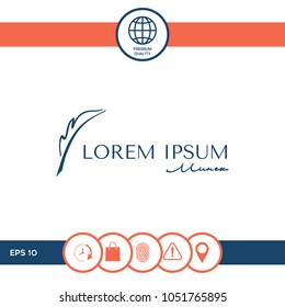 Elegant Logo With Fountain Pen