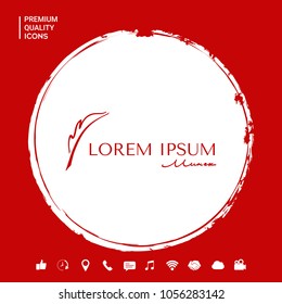 Elegant logo with Fountain pen Elegant logo with Fountain pen