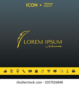 Elegant logo with Fountain pen Elegant logo with Fountain pen