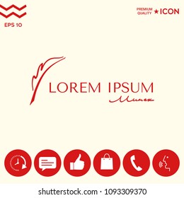 Elegant logo with Fountain pen