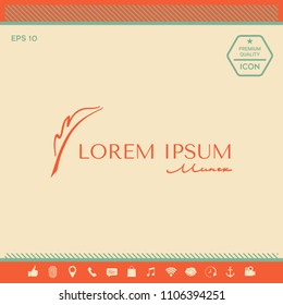 Elegant logo with Fountain pen