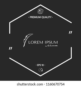 Elegant logo with Fountain pen
