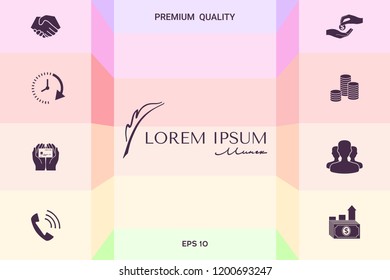 Elegant logo with Fountain pen