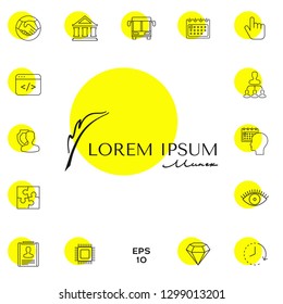 Elegant logo with Fountain pen