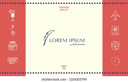 Elegant logo with Fountain pen