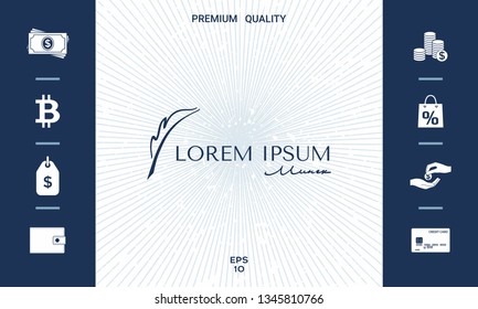 Elegant logo with Fountain pen