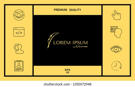 Elegant logo with Fountain pen