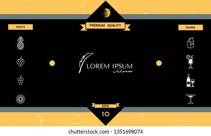 Elegant logo with Fountain pen