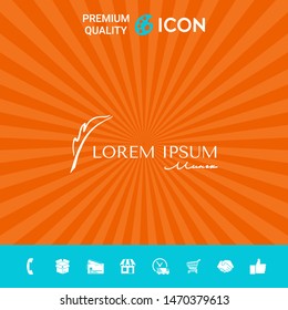 Elegant logo with Fountain pen
