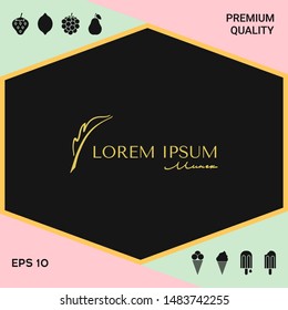 Elegant logo with Fountain pen