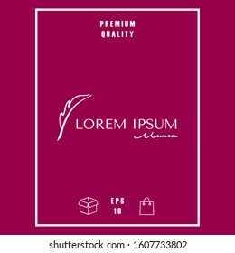 Elegant logo with Fountain pen