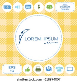 Elegant logo with Fountain pen