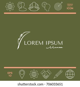 Elegant logo with Fountain pen
