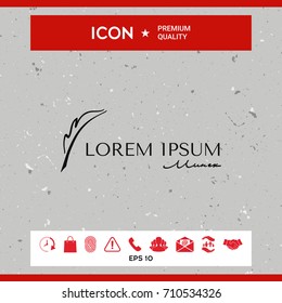 Elegant logo with Fountain pen