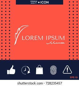 Elegant logo with Fountain pen
