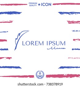 Elegant logo with Fountain pen
