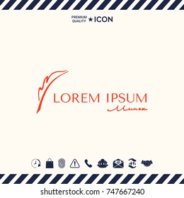 Elegant logo with Fountain pen