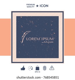Elegant logo with Fountain pen
