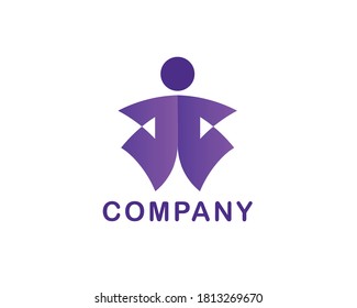 elegant logo of human for society 