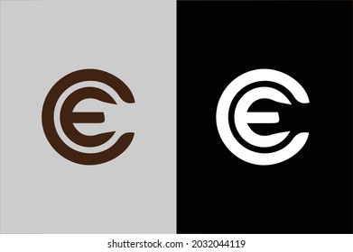 elegant logo with initials for company -vector