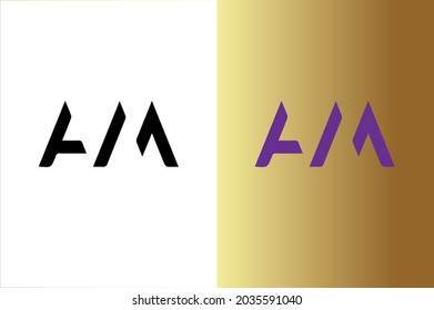 Logo AM elegante con iniciales para vector de empresa