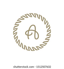Elegant Logo Letter A With Circle Concept Design Vector. Initial A with Circle Logo Template. Icon Symbol. Illustration