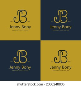 Elegant logo letter JB beautiful brand