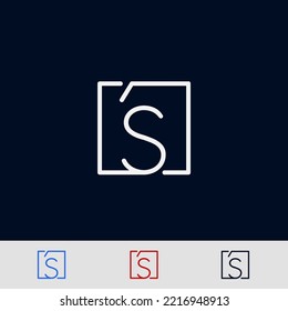 Logo Elegante Con Letra S. Diseño creativo y mínimo logotipo S. Símbolo S para el logotipo. eps10 vectoriales