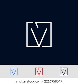 Elegant Logo With Letter V. Creative and minimal design V logo. Symbol V for logo. vector eps10