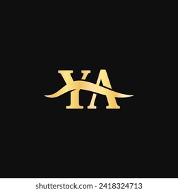 Elegant Logo Letter Y.A Symbol logos design, serif typography vector of initial branding elegant business name Logotype