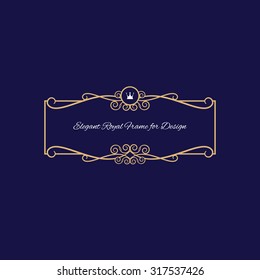 Elegant logo line art design for Restaurant, Royal, Hotel, Boutique, Heraldic or other industry.