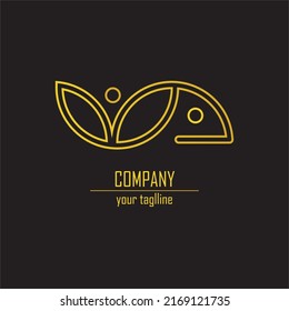 Elegantes Logo mit einem luxuriösen und kreativen Eindruck. Flora-Fauna-Mischung