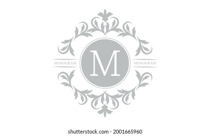 Eine elegante Logo- oder Monogramm-Design-Vorlage mit dem М. Ein elegantes Briefsymbol für Kosmetik-, Königs- und Schmuckmarken. Vektorgrafik